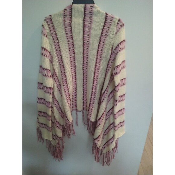 Venus Fringed Long Sleeve Open Cardigan Sm Boho Cottage Core Hippie Feminine - Picture 5 of 9